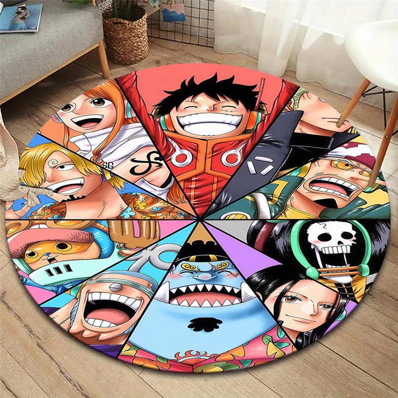 One Piece Round Area Rug Carpet Rug For Living Room Bedroom Sofa Playroom Decor Nonslip Floor Mat