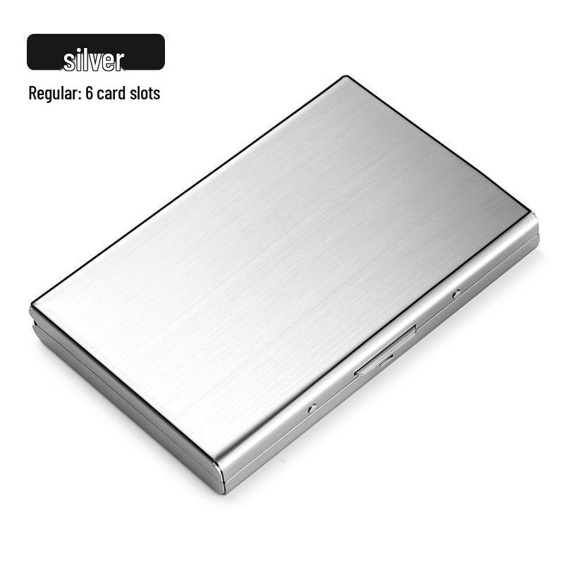 Stainless Steel Anti-Demagnetization Card Holder & Album for Men and Women - Includes Driver's License & Card Slots