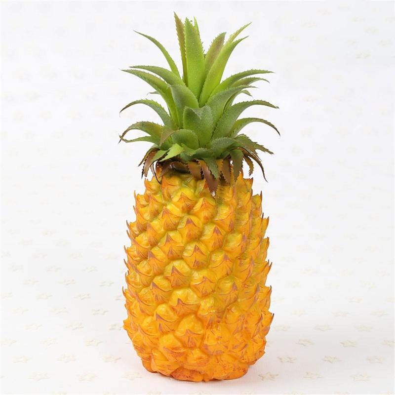 Large Artificial Pineapple Fruit Ornament Yellow Pineapples Decoration for Home and Retail Settings