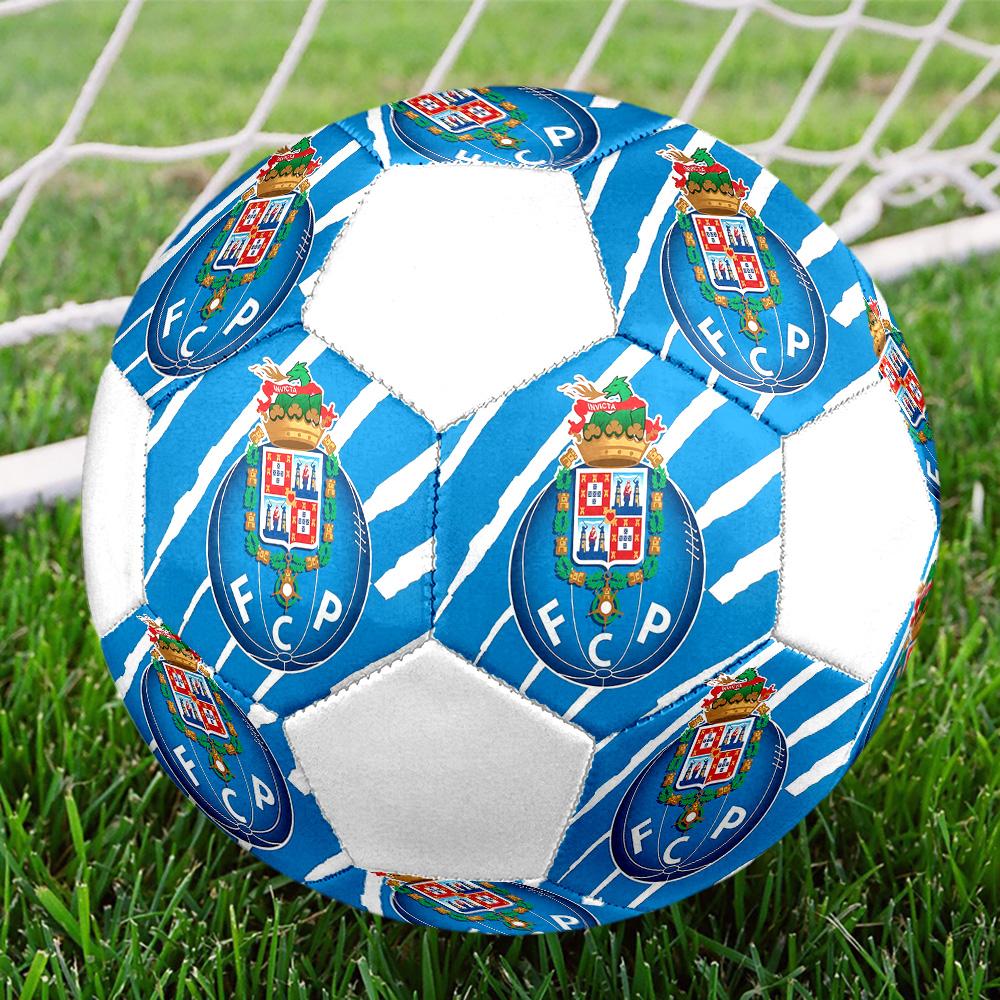 1PC FC Porto football size 5 soccer ball PrahaIndoor Soccer Ball Colorful All Ages Machine Stitched PVC Competition Ready Durable High-Bounce