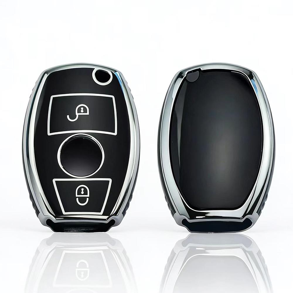 2 3 Buttons TPU Car Key Case Cover Fob For Mercedes Benz A B C E Class GLS GLA GLK GLC CLS CLA W204 W205 W212 W463 W176 Shell