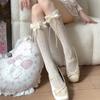 Japanese-Style JK Lace Bowknot Calf Socks | Lolita Soft Girl Ruffle Thin Socks