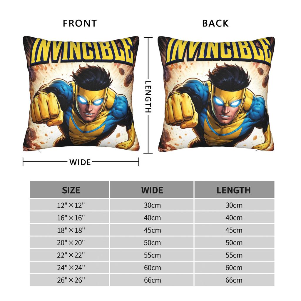 Decorative Pillowcase Invincibles Comic Merchandise Home Throw Pillow Case Cover Zipper Multi-Size