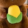 Cute corn eater gnawing groundhog doll plush toy naive groundhog sleeping doll gift
