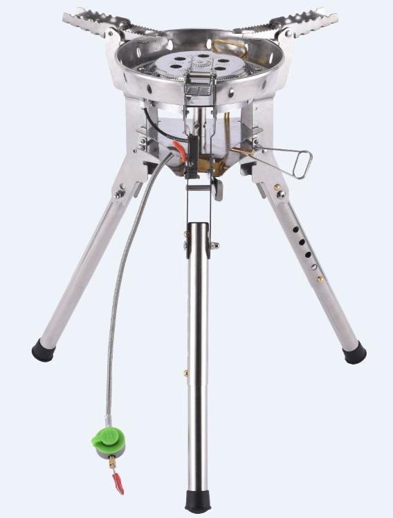 BRS-69 Outdoor Gas Stove Adjustable Height Foldable Gas Burner Camping Picnic Windproof Stove Cooking Ac