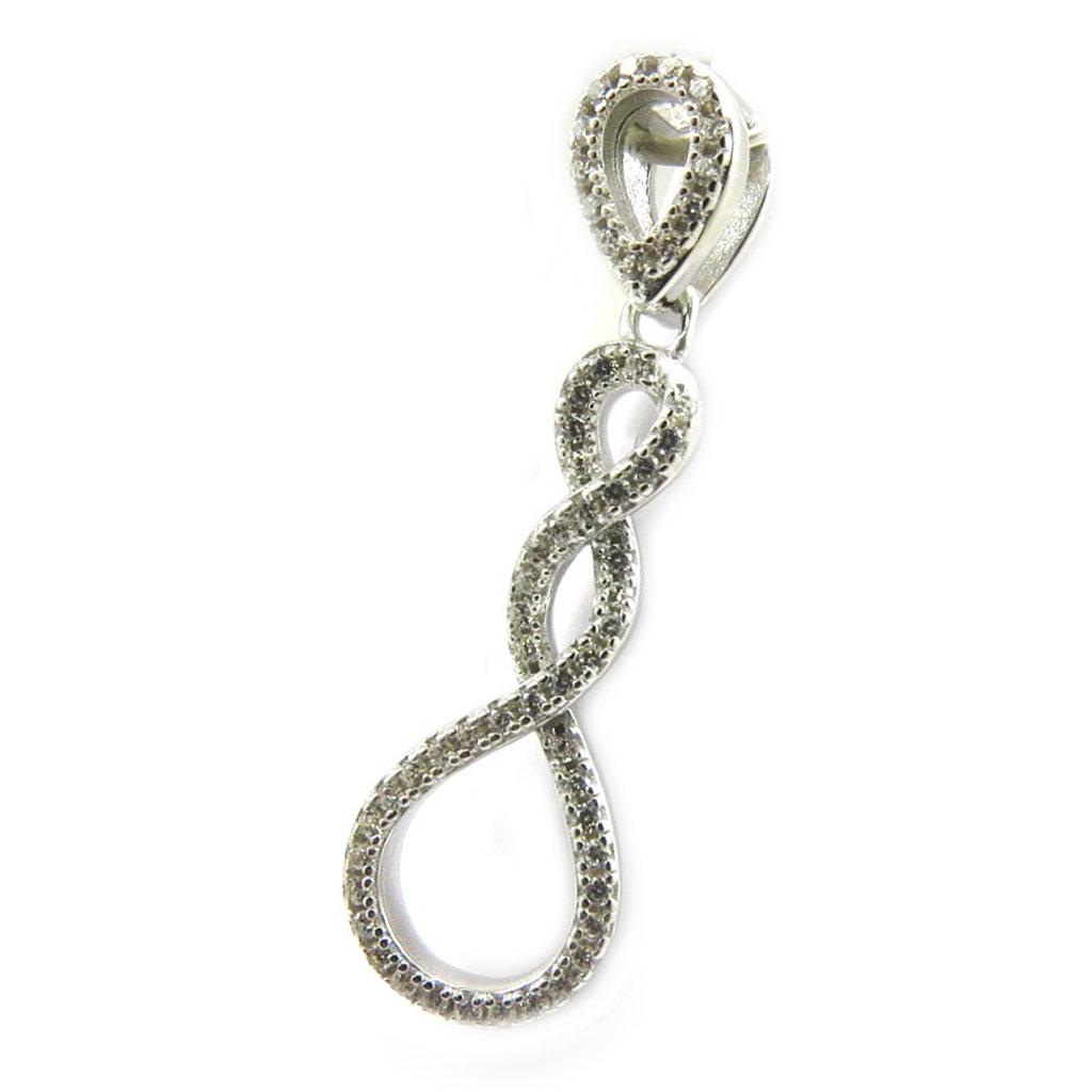 Les Trésors De Lily [L3920] - Silver Pendant 'Sissi' Silver White (rhodium-plated) - 33x11 Mm