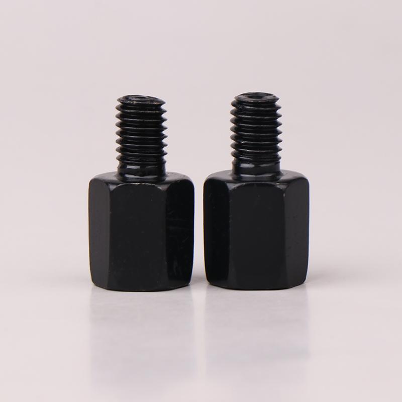 2Pcs Motorcycle Rearview Mirrors Conversion Black Mirror Adapters M10 10Mm M8 8Mm Bolt Clockwise Anti-Clock Right Left Thread