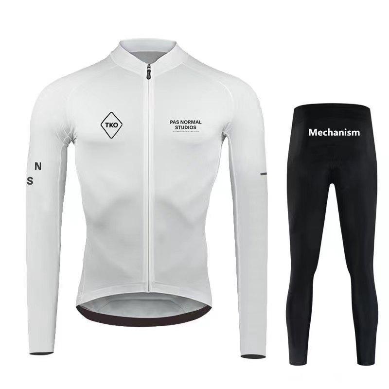 2026 Autumn Breathable Cycling Suit Set Bicycle Mountain Road Long Sleeve Milk Silk Quick Dry Breathable Double Arrow Cushion Cycling Equipment