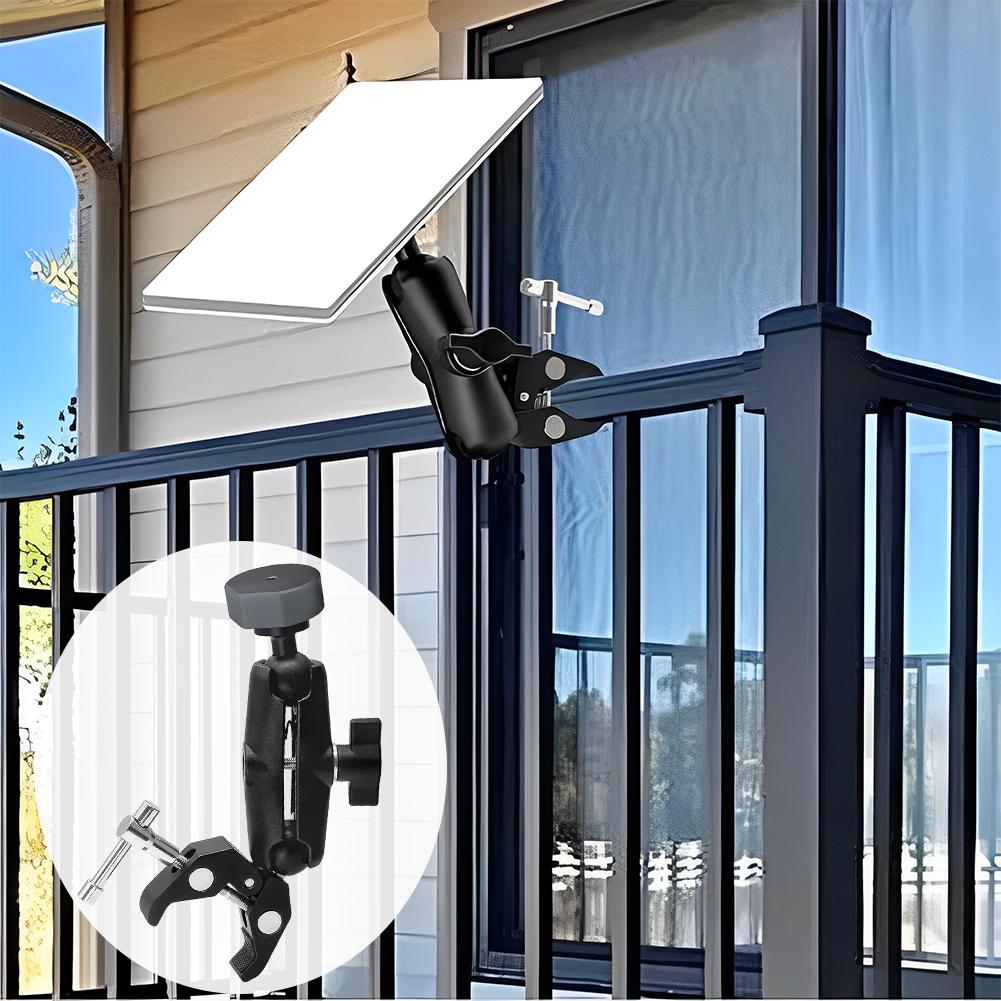 For Starlink Mini Clamp Bracket Kit Adjustable Roof Mount RV Mount for RV Ladders Roof Rack Balcony