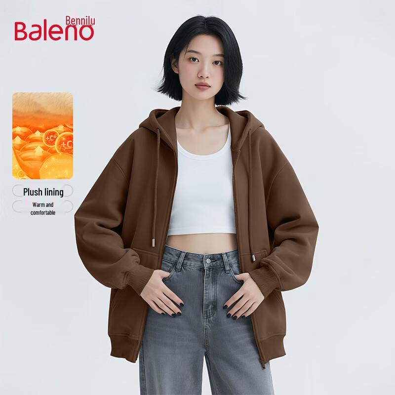 Baleno Kapuzenpullover mit durchgehendem Reißverschluss für Damen