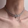 Starburst Double Layer Men's Necklace: Trendy, Light Luxury Hip Hop Style, Unisex Clavicle Chain