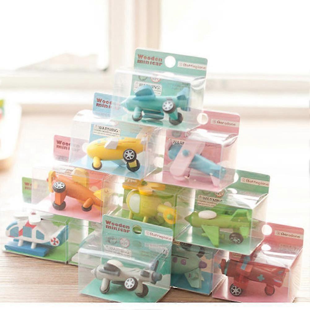 2025 Multi-pattern Creative Toys Mini Wooden Airplane Kids Baby Educational Gift
