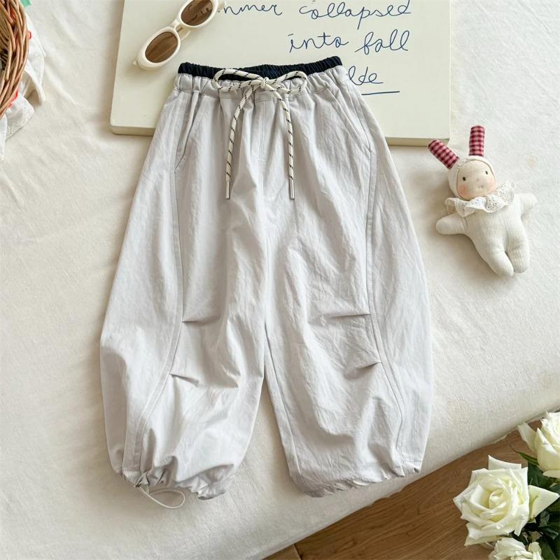 Frühlings-Mädchen Freizeithosen Kinder Lockere Hosen Baby-Mädchen Einfarbige Haremshosen Baumwolle Kleinkind Hosen Kinderkleidung