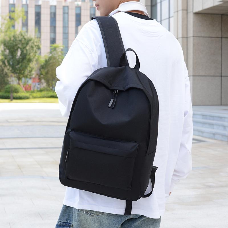 Mochila Universitaria Estilo Japonés – Unisex, Diseño Simple, Bolsa de Viaje para Ordenador con Logo