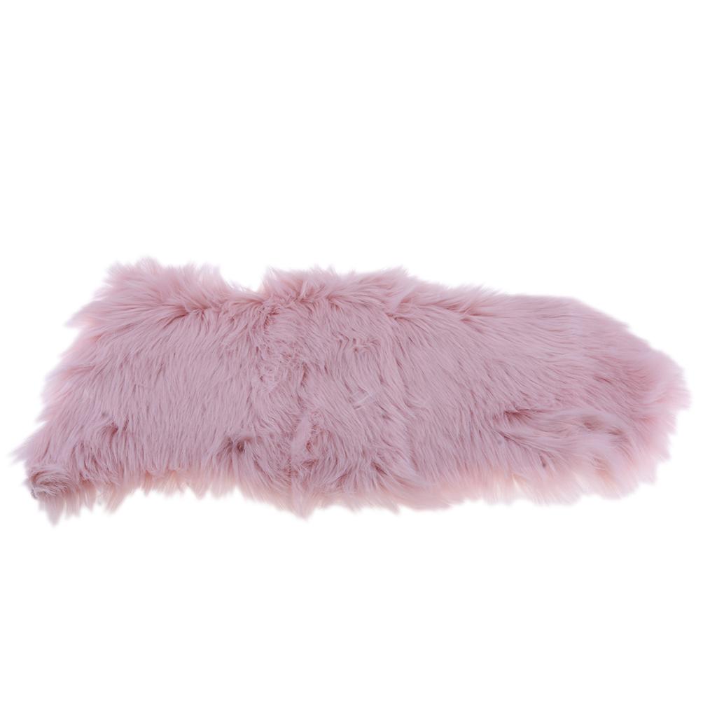 

40x60cm Faux Fleece Area Rugs Anti-Skid Yoga Carpet for Living Room світло-рожевий колір