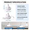LED Ceiling Fan Light E27 Screw Invisible Fan Light with Remote Control Mute Timming Function 3-Speeds Wind Free Extension Pole