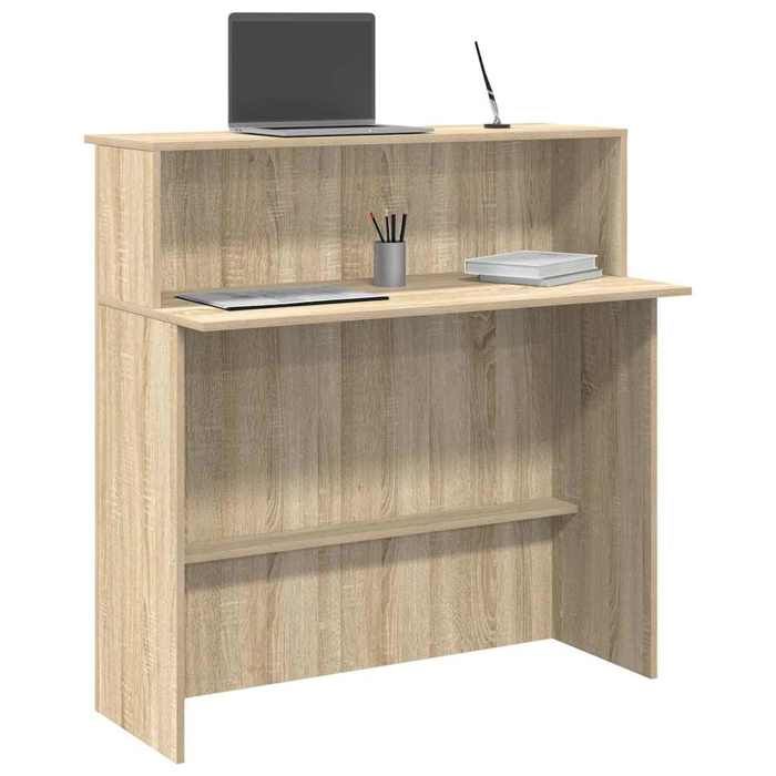 VidaXL Reception Desk Sonoma Oak 100x50x103.5 Cm Engineered Wood, Reception Counter, Salon Reception, Counter 859026