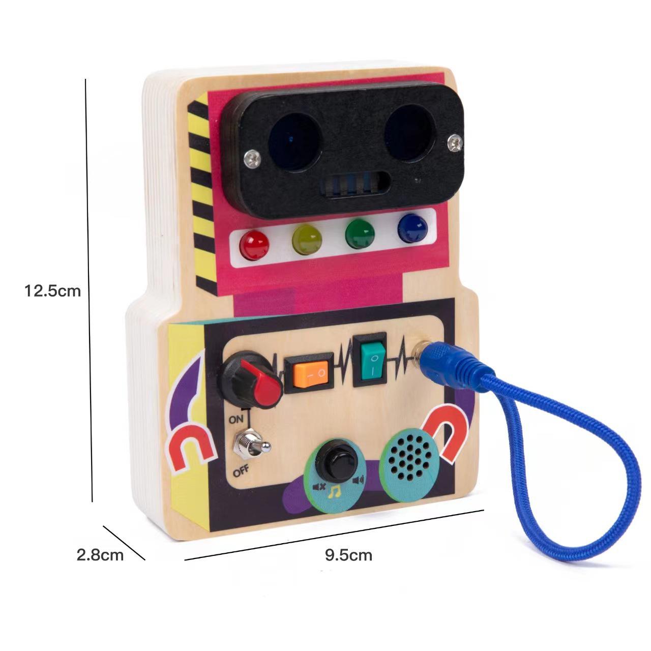 Cross-Border Montessori Steering Wheel LED Busy Board - Children s Early Learning Educational Toy