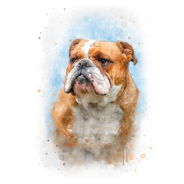 Aquarell Tiere Niedlicher Hund Bunter Druck Poster Leinwand Malerei Hd Modern Wandkunst Bild Für Wohnzimmer Schlafzimmer Heimdekor