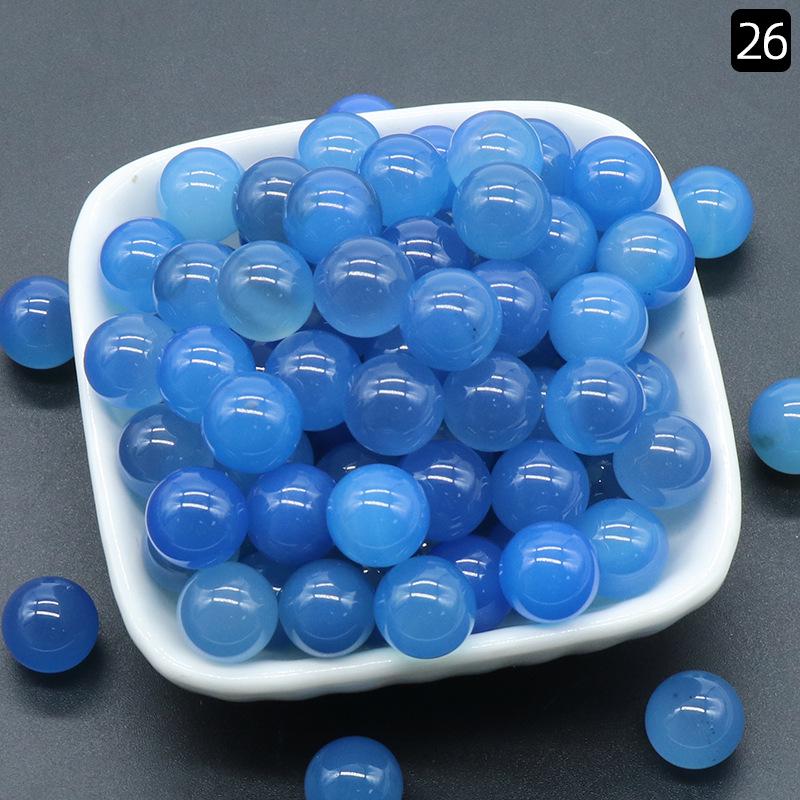 1189-12MM Natural Round Crystal Stone Bead, No Hole, Mini Small Ball for DIY Jewelry and Crafts