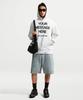 NIKE Your Message Here Fleece Pullover Hoodie M - Birch Heather:Black:Safety Orange / Io1649-051