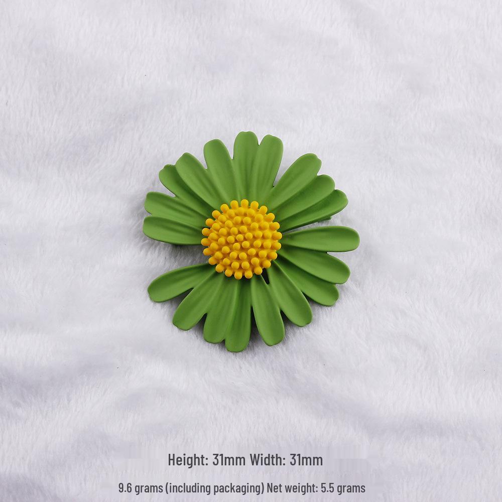 Drip Oil Small Daisy Brooch - Women's Anti-Exposure Corsage Pin Buckle, High-End Clothing Accessory.