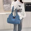 Women's Large Capacity Japanese Style Casual Denim Tote Bag