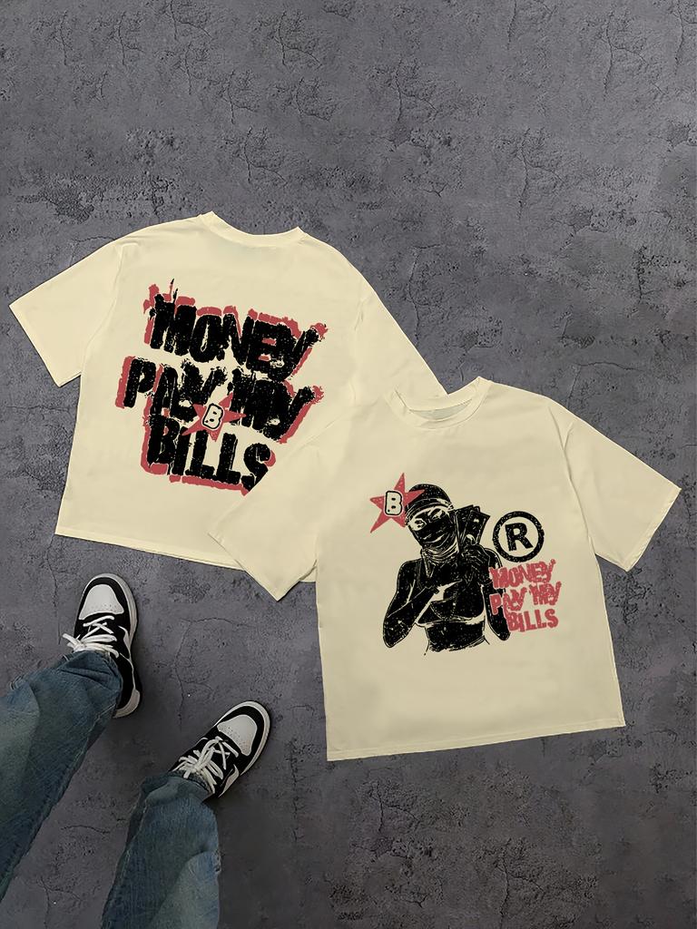 Y2K Style Printed Men's T-shirt 100% Cotton Fabric Summer Street Style Short Sleeve Women Cool Design Retro Summer