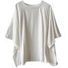 Loose Plus Size Cotton Raglan Sleeve Pullover - Five-Sleeve Summer Top