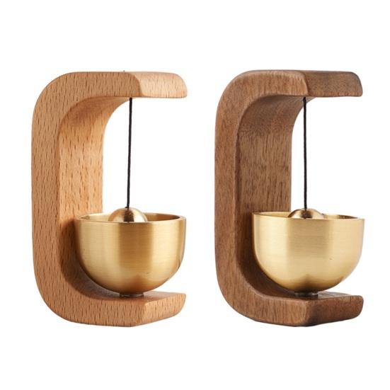 Door Bell Durable Easy To Install Loud Sound Solid Wood Frame Shop Entrance Ring Magnetic Wooden Doorbell Housewarming Gift