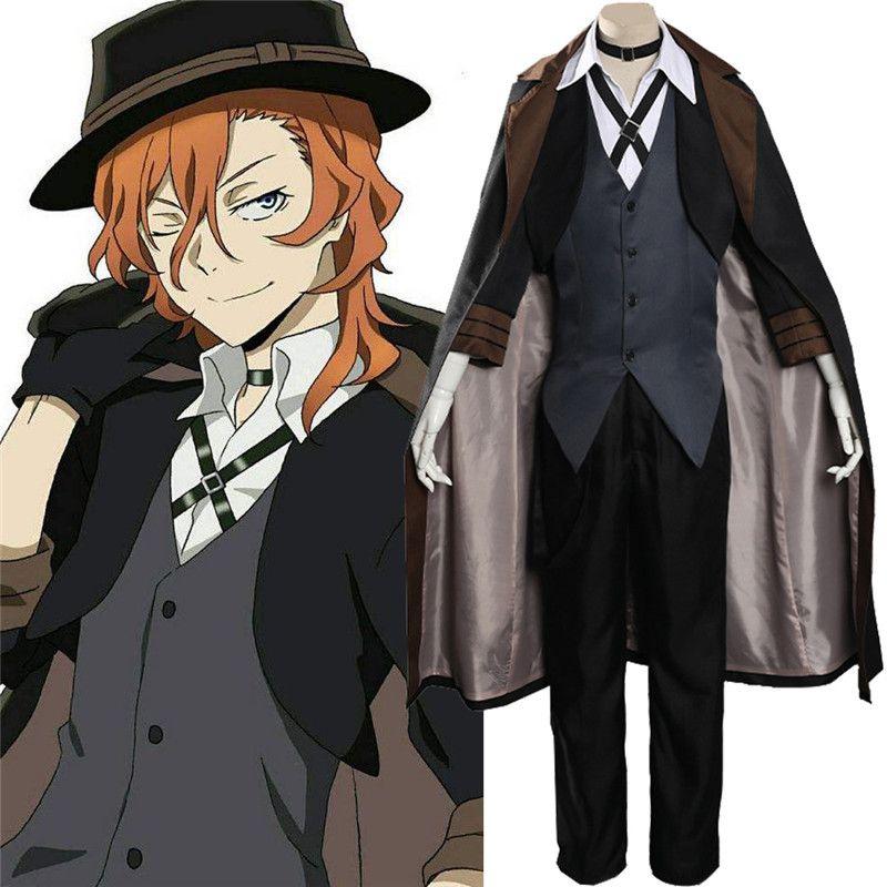 Stray Bungo Dogs Nakahara Chuuya Cosplay-kostyme Middelalder Detektiv Retro