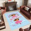 Dora Explorer Personalized Name Floor Mat Perfect for Game Room Playrooms Outdoor Entryway Anti-slip Rug Decorate Offices Birthday/Christmas Gift