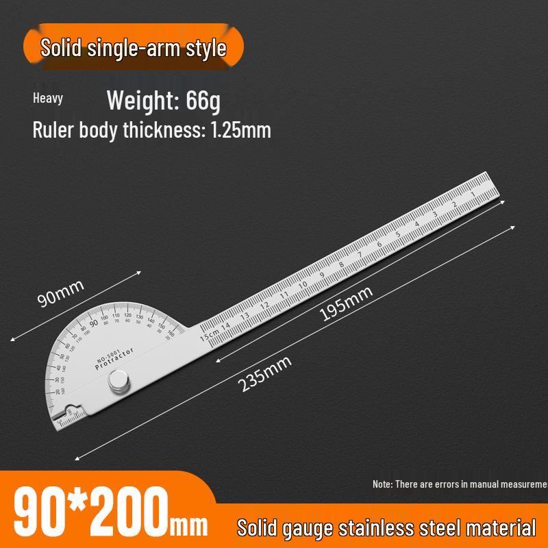 Multifunctional High-Precision Protractor: Angle, Square, Triangle, and Angle Gauge for Woodworking and Industrial Measurement.