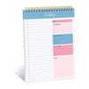 Twin Wire Binding Daily Planner Notebook 100 Pages Wide Lined Notepads Weekly Meal Planner For Daily Planning 142x220mm