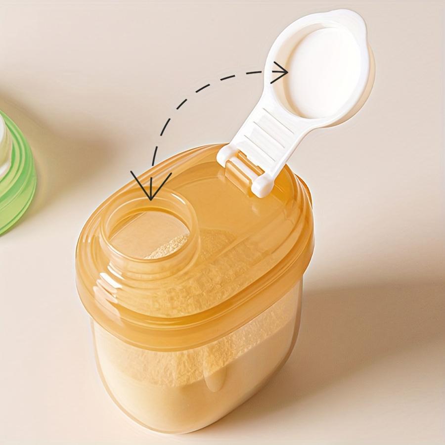 1pc Portable Formula Dispenser with Spill-Proof Lid & One-Touch Operation -Feeding Container with Measurement Scale & Spoon Slot