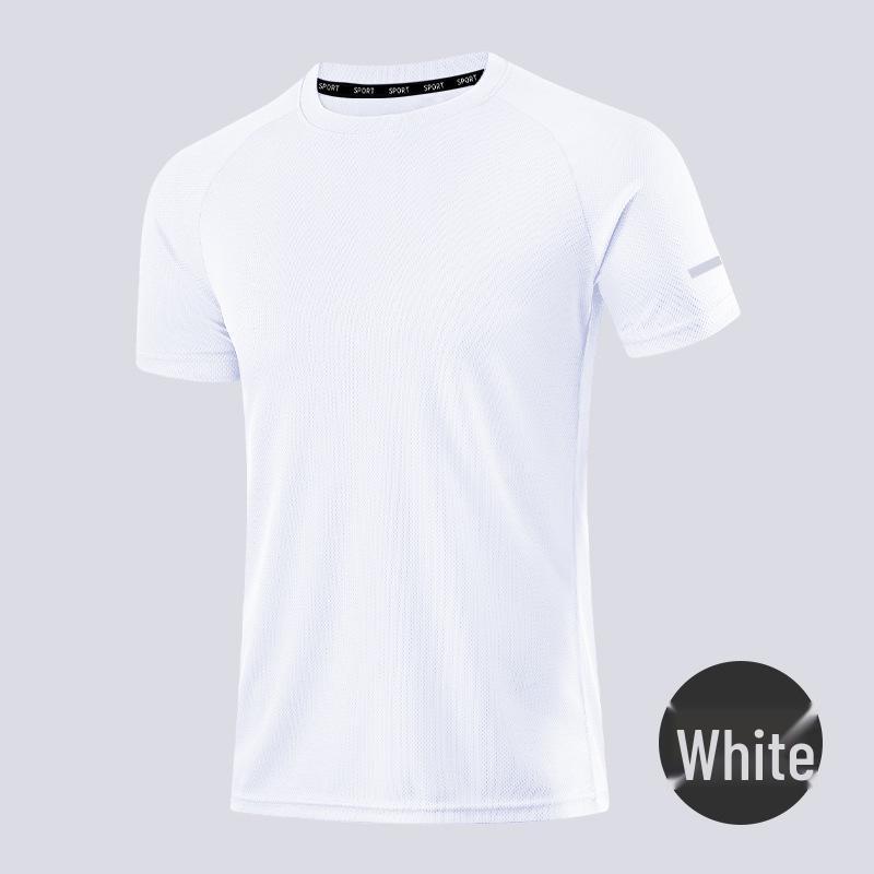 Men's Quick-Dry Loose Fit Sports T-Shirt - Breathable, Sweat-Wicking, Plus Size, Short Sleeve for Summer.