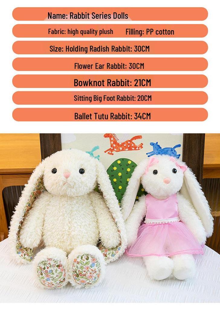 Carrot Rabbit Plush Toy Series - Soothing Dolls Available Now