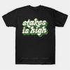 New Arrived Short Sleeve Brand Men Cotton Top Stakes Is High Green Retro T Shirt Unisex Tee Shirt Oneck Fashion Tshirt