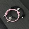 Romantic Couple Bracelet 2Pcs/Set Heart Magentic Matching Braclet Valentine Day Gift Paired Sun Moon Relationship Love Braslet