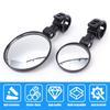 Bicycle Rearview Mirror 360° Rotation Wide-Angle Convex Mirror E-Bike Side Mirrors with Adjustable Elastic Plastic Buckle Strap