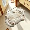 Felpudo de Piso Silicoflora Visión de Gato 3D, Felpudo de Piso para Baño del Hogar, Felpudo de Pie Absorbente de Agua de Secado Rápido, Felpudo de Baño Fácil de Limpiar