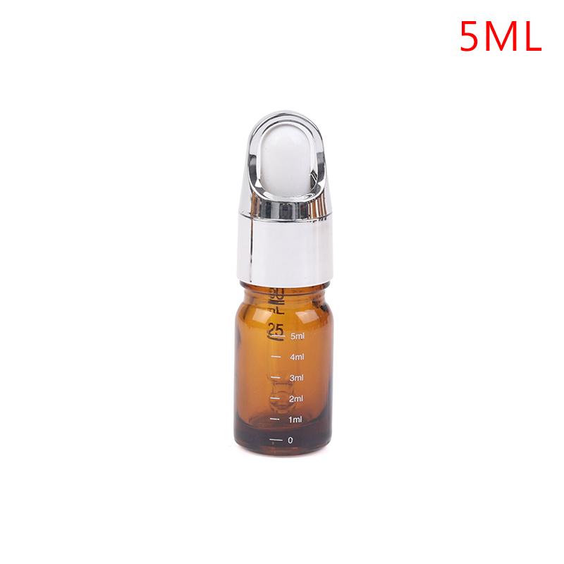 1PC 5-100ml Dropper Bottles With Scale Reagent Eye Drop Amber Glass Aromatherapy Liquid Pipette Bottle Refillable Bottles Travel