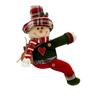 Plaid Christmas Forest Old Man Curtain Tieback & Door Hanging Decor