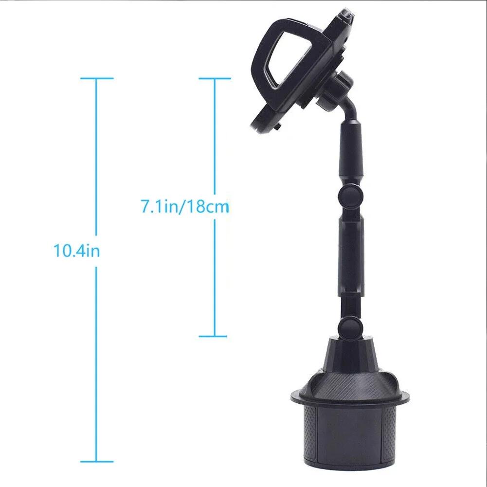 Auto-Becherhalter Handyhalterung mit erweiterbarer Basis, drehbar, höhenverstellbare Handy-Klemme, Zubehör für SUV, LKW, Automobile