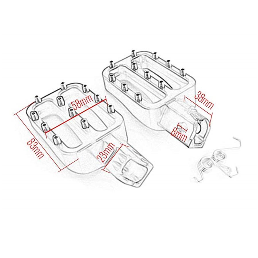 CNC Pit Bike Foot Pegs Rests Footpegs For MX CRF50 XR50 PW50 PW80 KLX110 TTR50