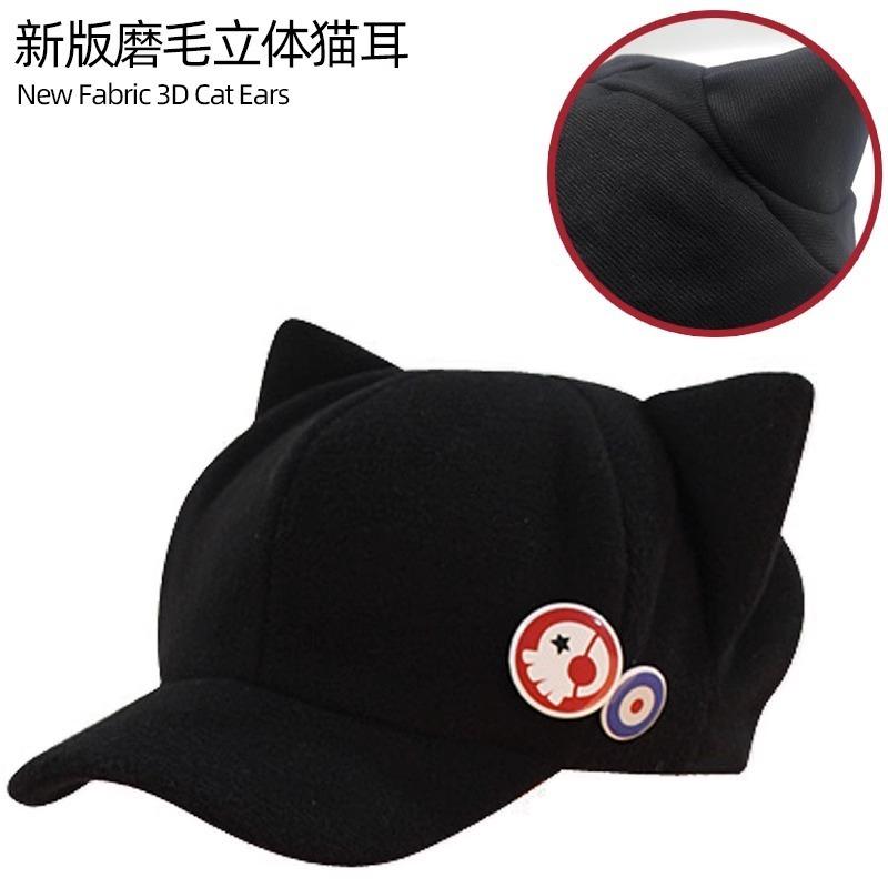 EVA hat Asuka cosplay cat ear cap new century badge anime peripheral two-dimensional autumn and winter