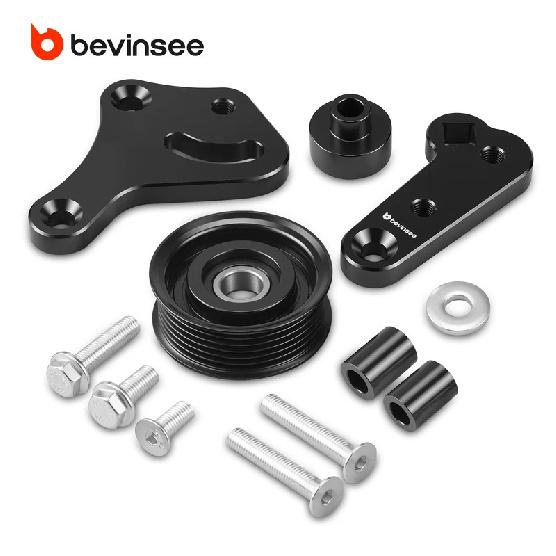 Billet Aluminum Manual Belt Tensioner w/Pulley for LS1 1998-02 Camaro Z28 SS Firebird Formula Trans Am WS6 LS GTO