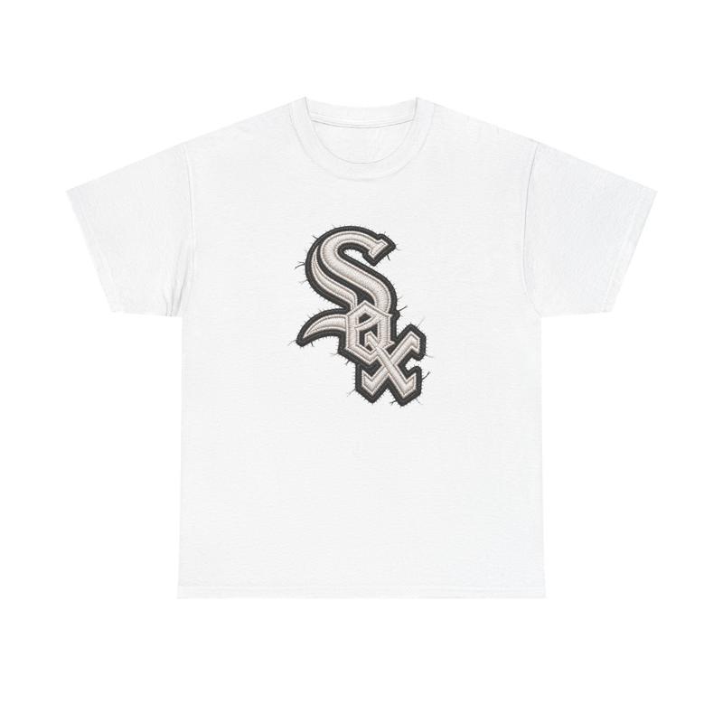 T-shirt Unisexe Logo Chicago White Sox cousu| Tee Équipe de Baseball
