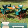 Outdoor Folding Camping Table & High-Back Chair Set