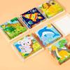 Baby Wooden Blocks Toys Children Six Side Cube Jigsaw Puzzles Game Animal Fruit Traffic Cognize Early Learning Educational Toys